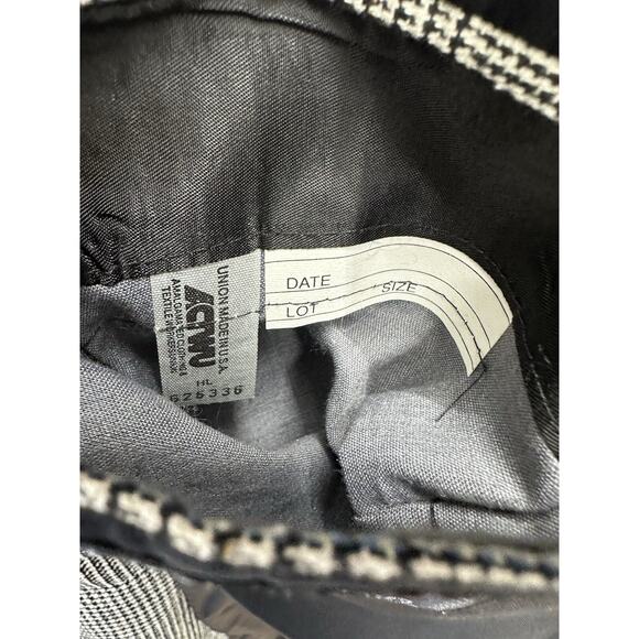 Burberry Saks Fifth Avenue Blazer Black White Plaid Houndstooth Pure Silk VTG - Picture 8 of 13